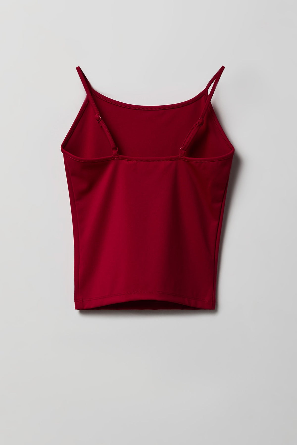 Alt View 2. Girls Luxe Heavy Contour Tank - Red