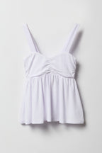 Camisole côtelée ajustée et évasée pour filles