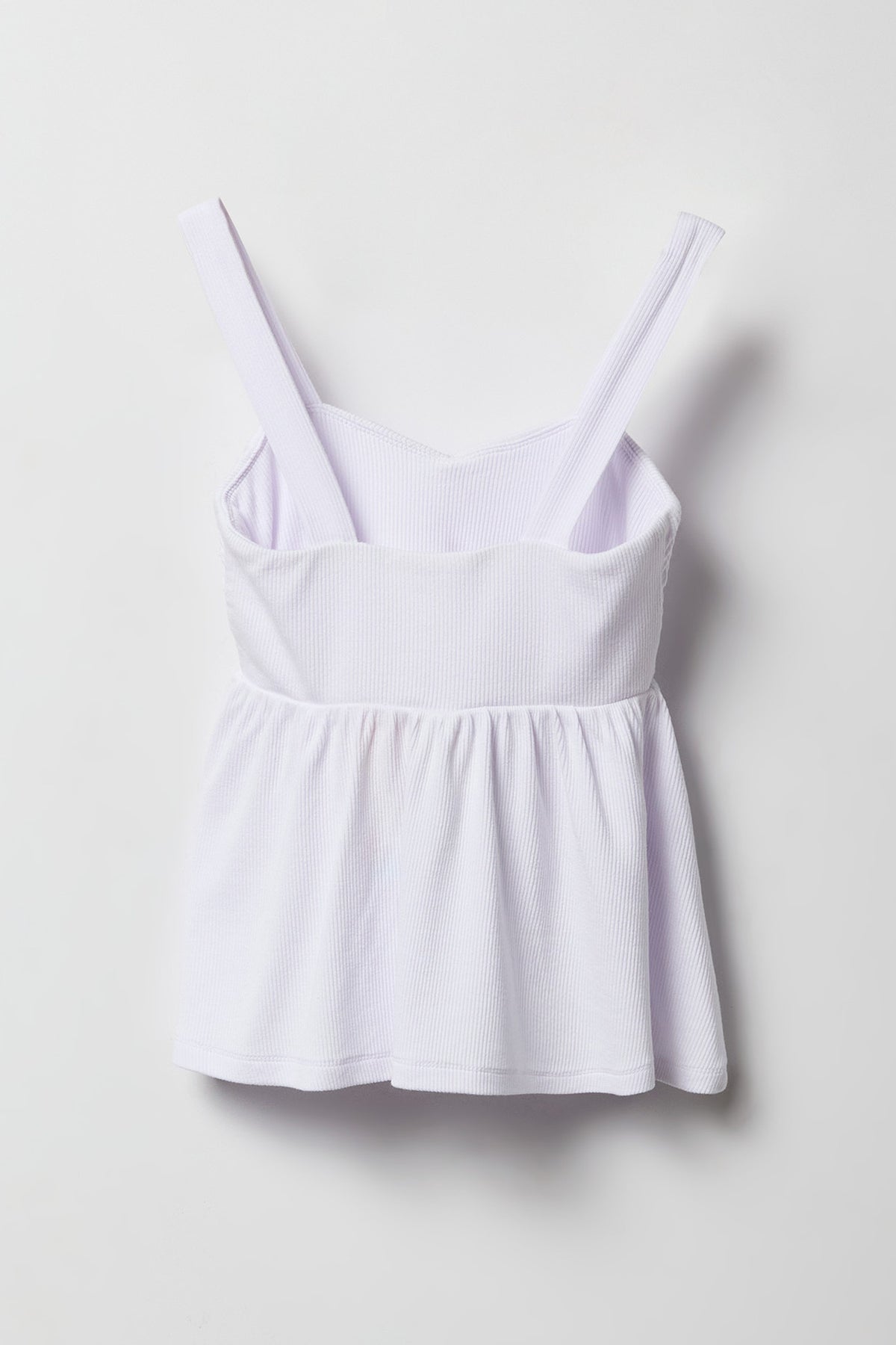 Vue alternative 2. Camisole côtelée ajustée et évasée pour filles