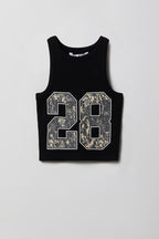 Girls Graphic Ribbed Tank