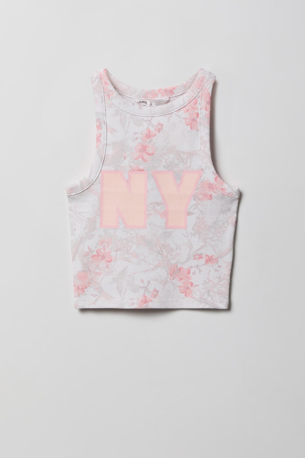 Girls Graphic Ribbed Tank - Camouflage