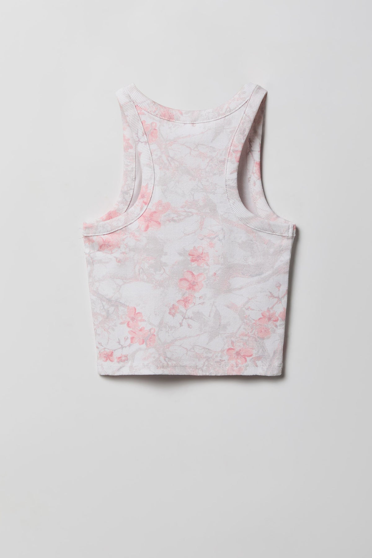 Alt View 2. Girls Graphic Ribbed Tank - Camouflage