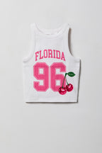 Girls Graphic Ribbed Tank
