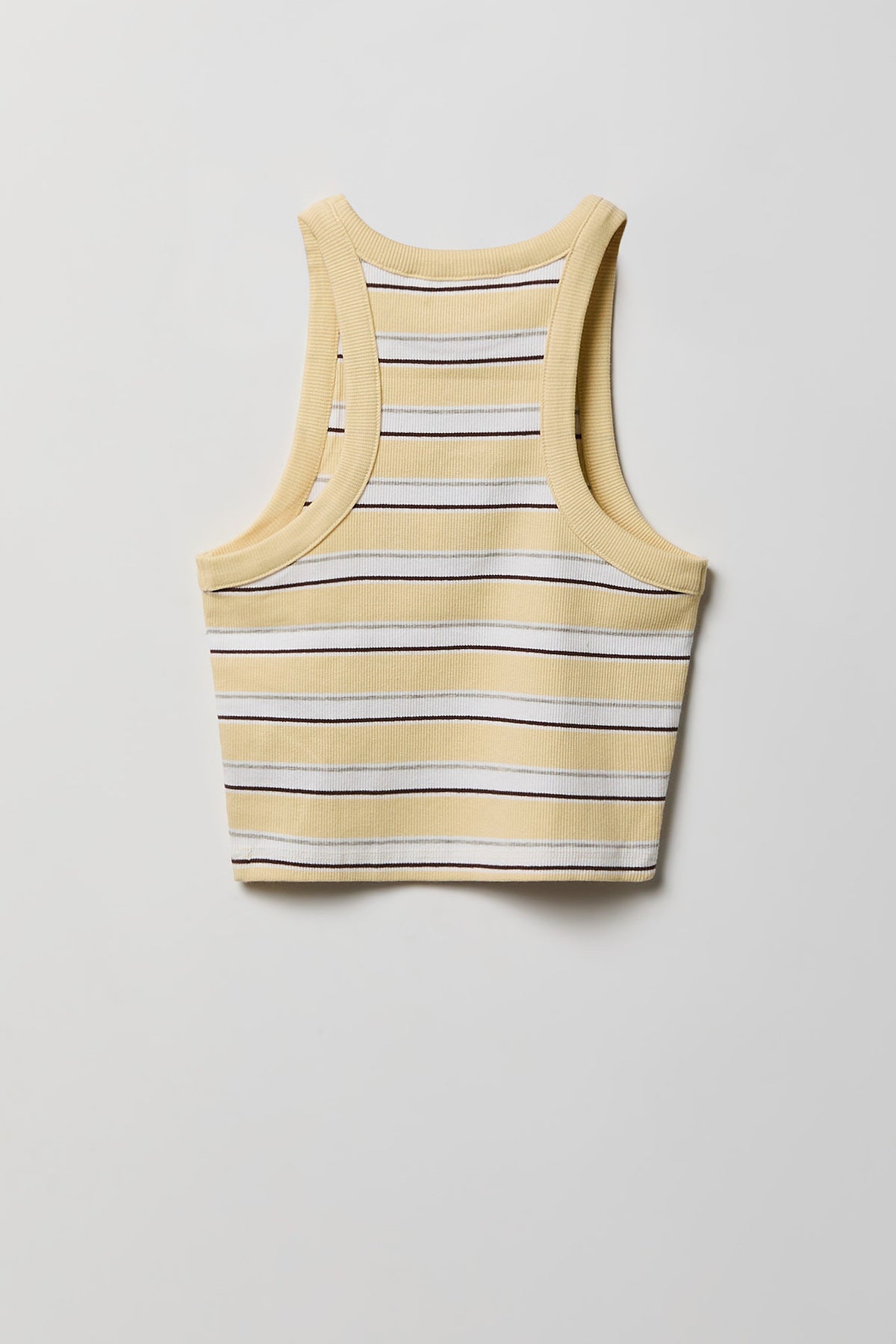 Alt View 2. Girls Graphic Ribbed Tank - Yellow