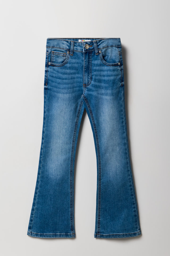 Girls Mid Rise Flare Jean