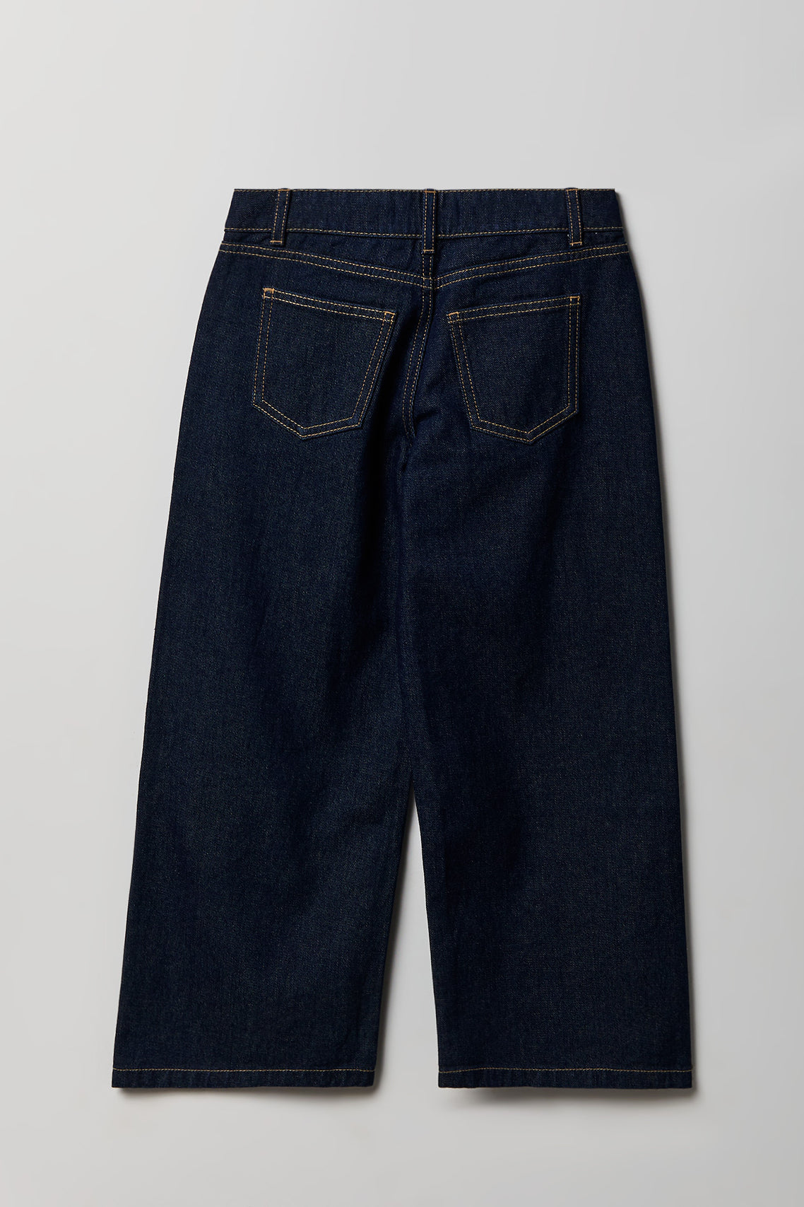 Alt View 2. Girls Mid Rise Super Baggy Jean - Rinse Denim