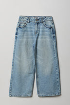 Girls Mid Rise Super Baggy Light Jean