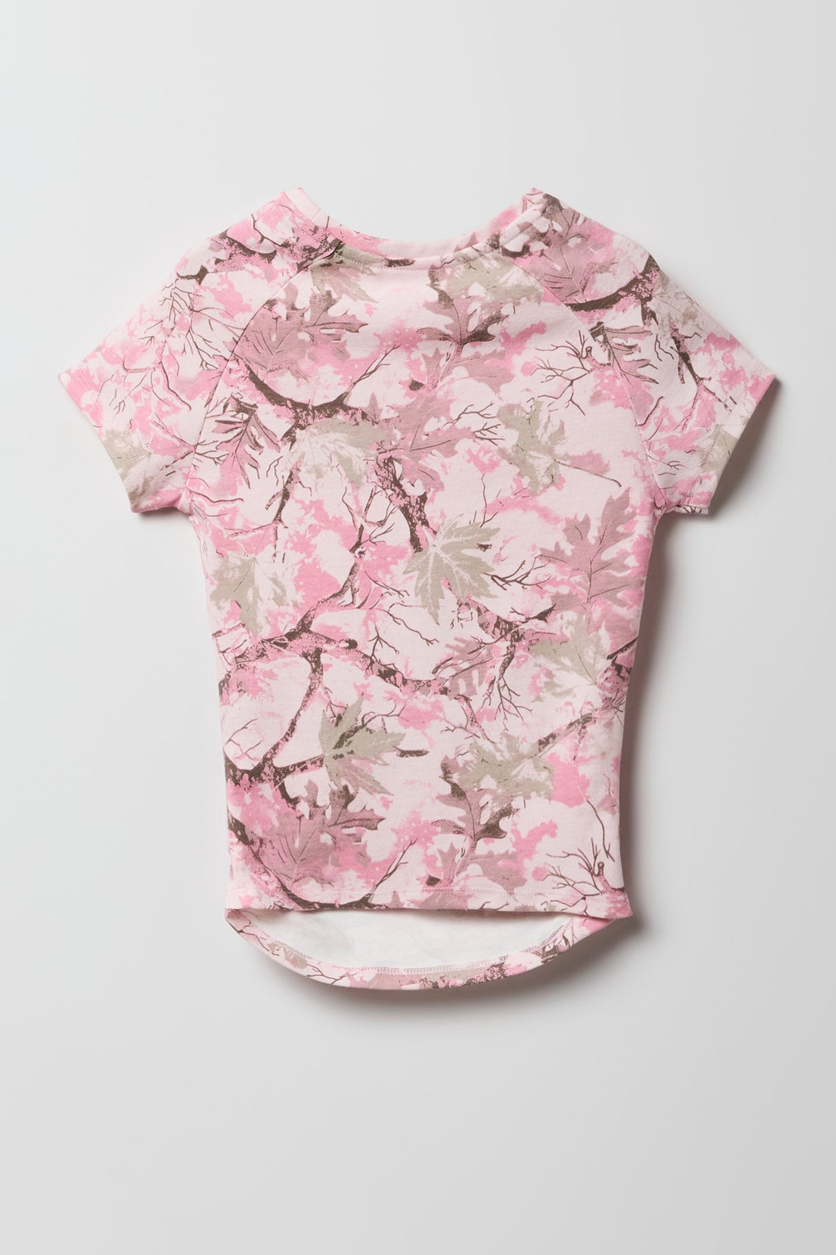Alt View 2. Girls Side Cinched T-Shirt - Camouflage