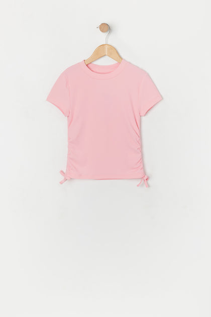 Girls Ribbed Side Cinched T-Shirt