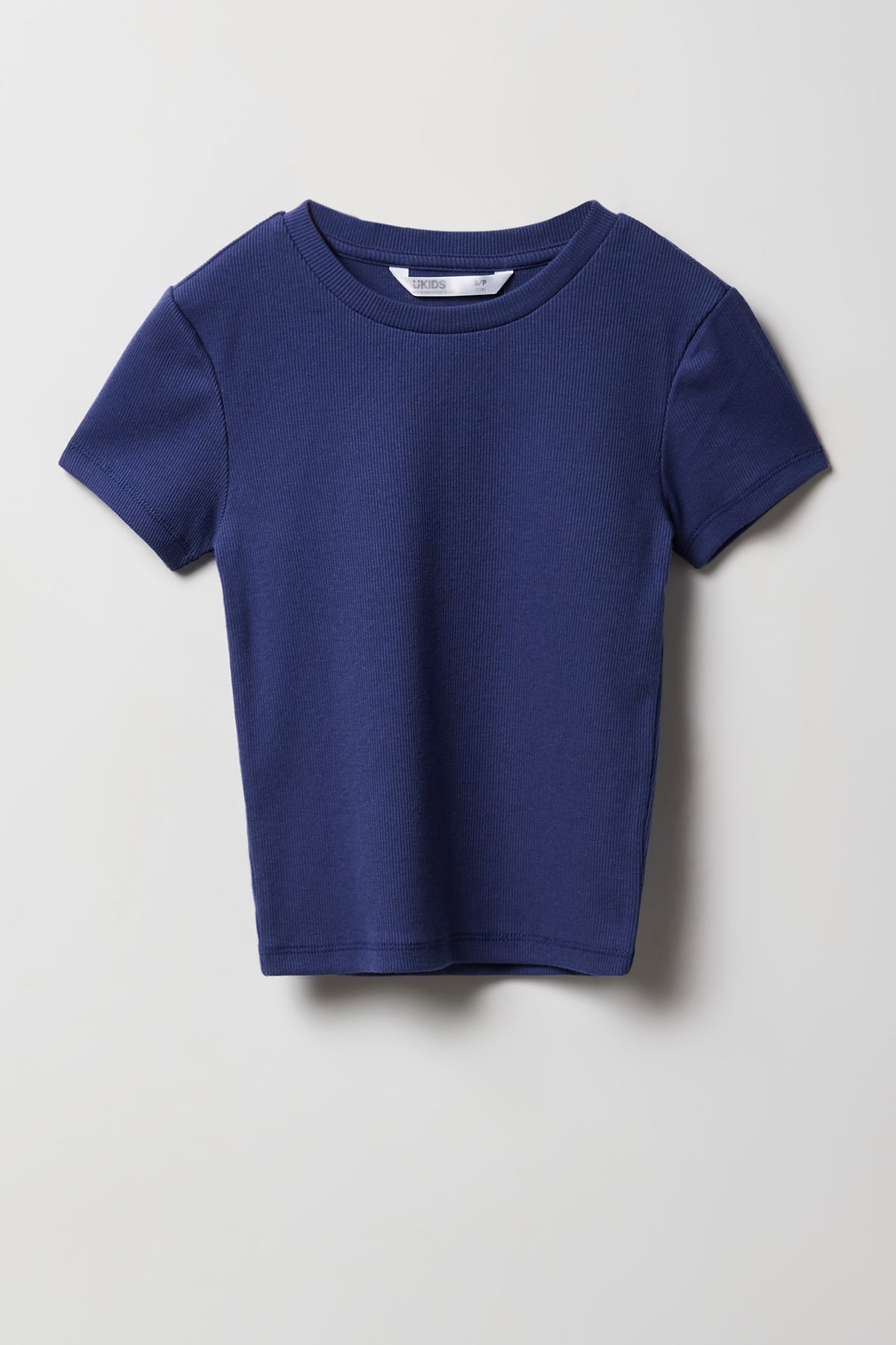 Girls Ribbed T-Shirt - Blue