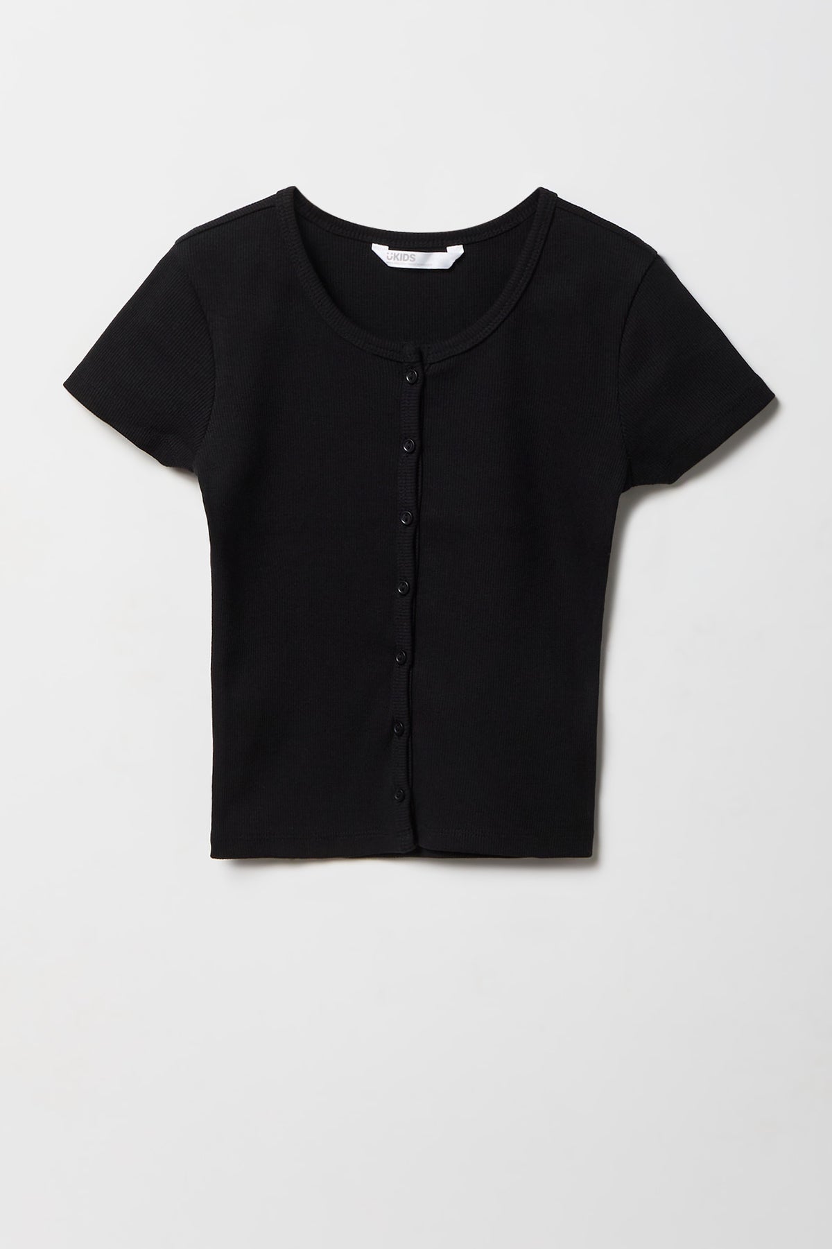 Cardigan boutonné côtelé pour fille