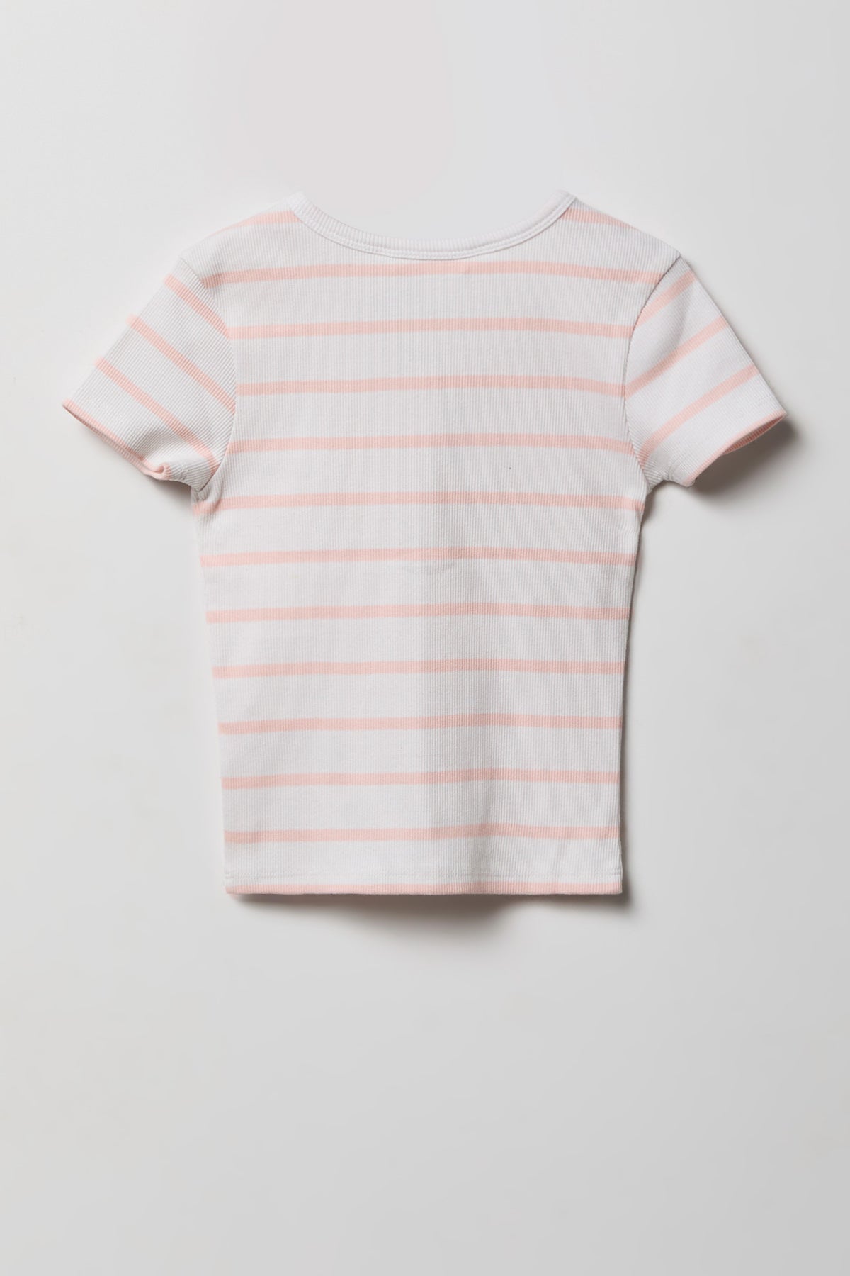 Alt View 2. Girls Ribbed Button-Up Cardigan - Light Pink