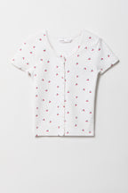 Cardigan boutonné côtelé pour fille