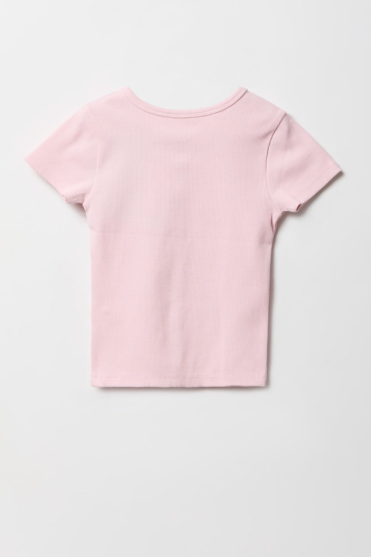 Alt View 2. Girls Ribbed Button-Up Cardigan - Pink