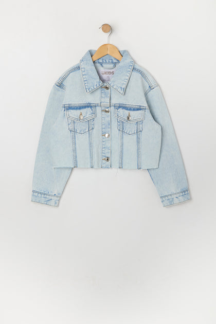 Girls Medium Wash Denim Jacket – Urban Planet