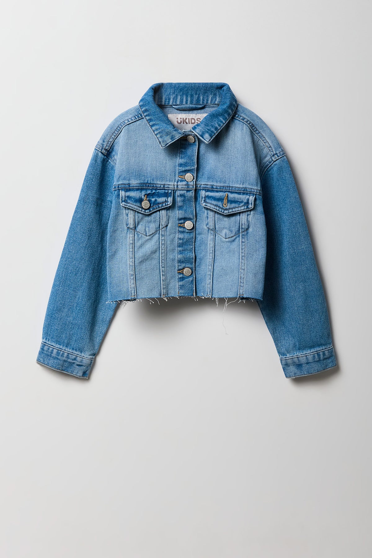 Blouson en denim coupé pour filles