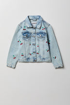 Girls Graphic Denim Jacket