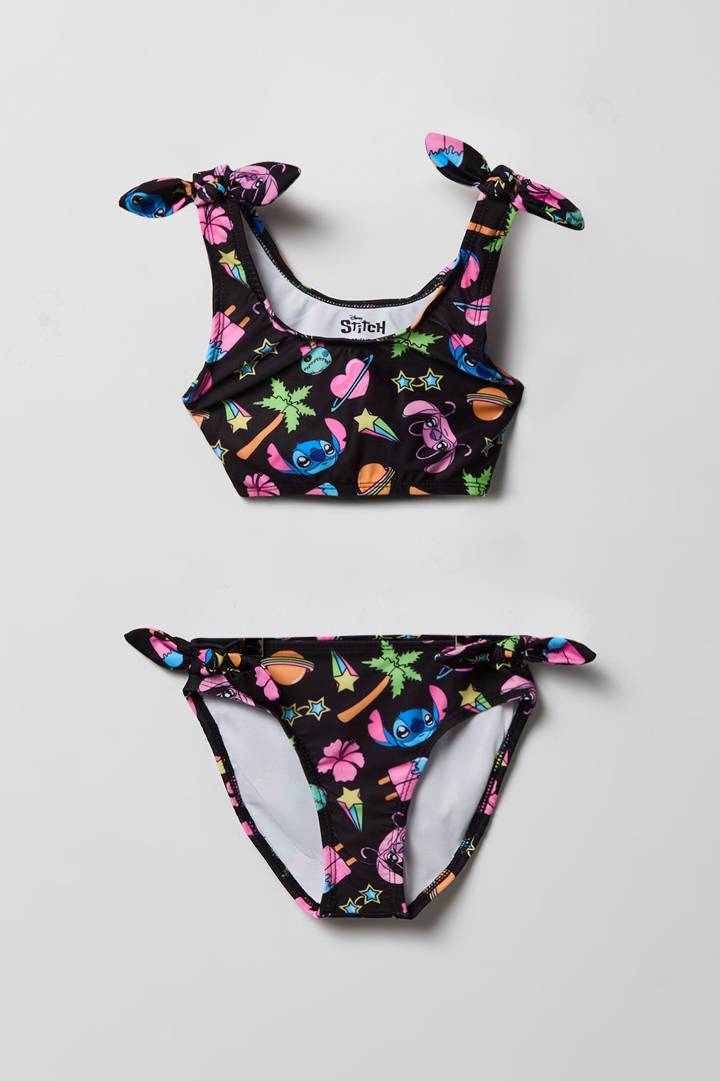 Maillot de bain deux-pièces à imprimé Stitch & Angel pour fille
