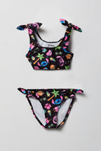 Maillot de bain deux-pièces à imprimé Stitch & Angel pour fille