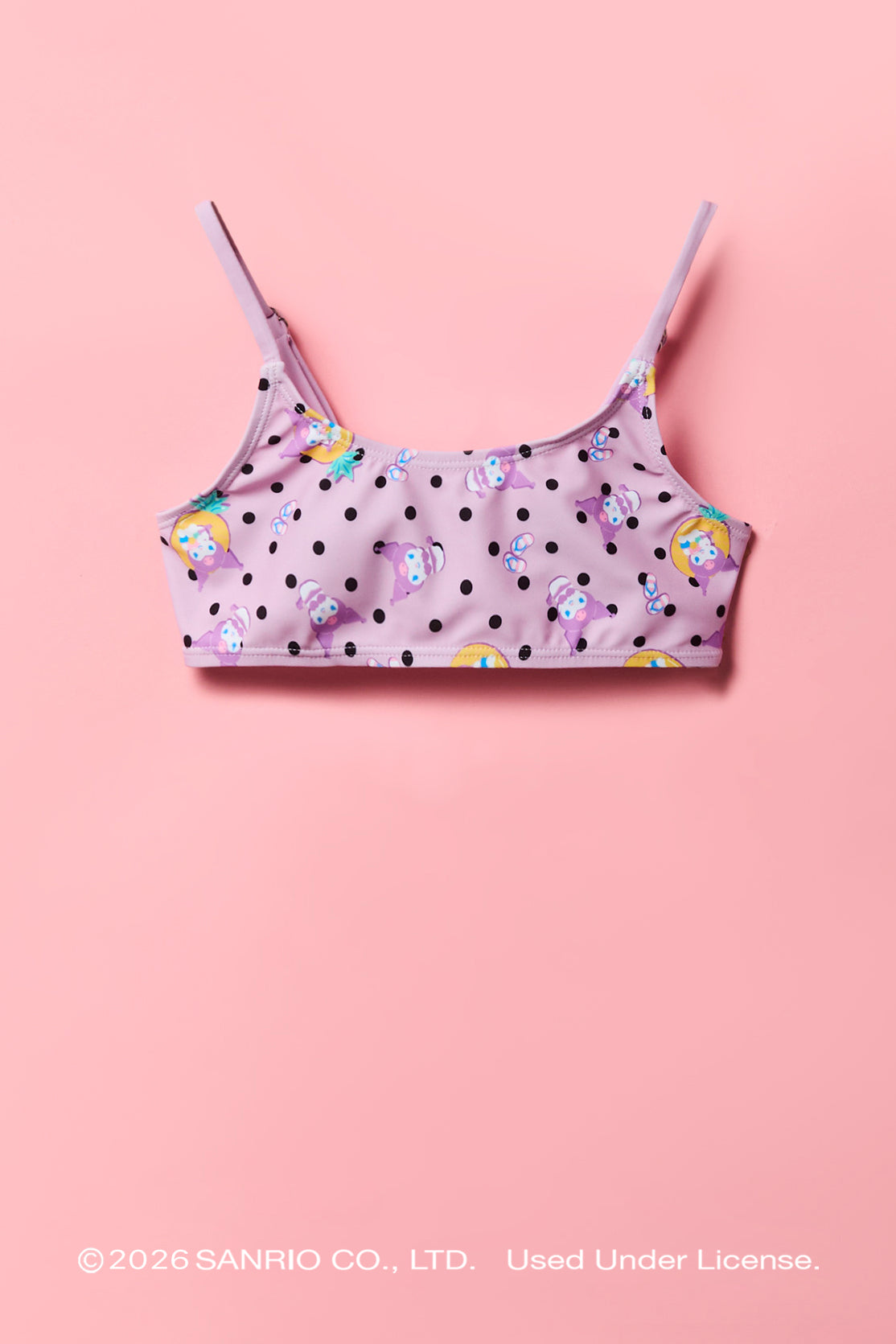 Alt View 2. Kuromi™ Girls Printed Swimsuit Set - Lilac