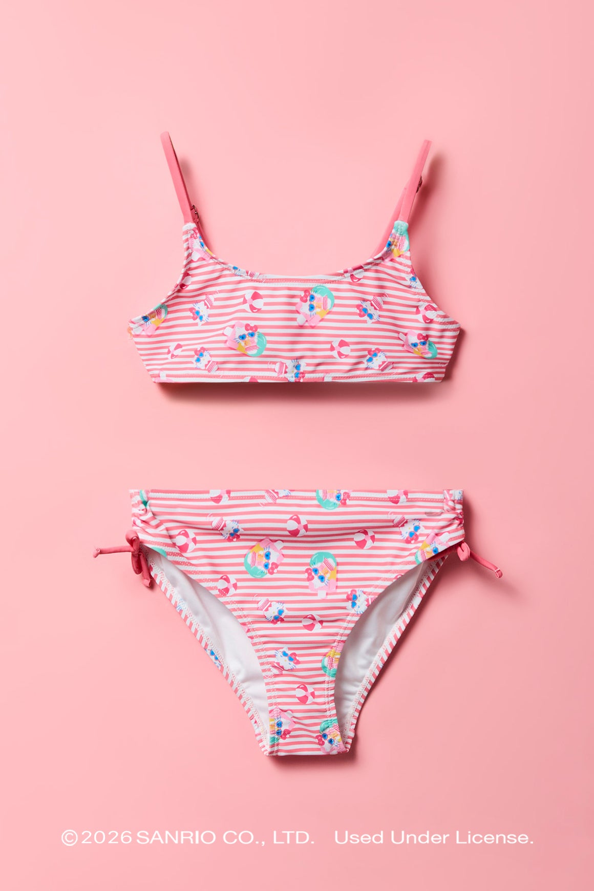 Hello Kitty® Girls Printed Swimsuit Set - Red