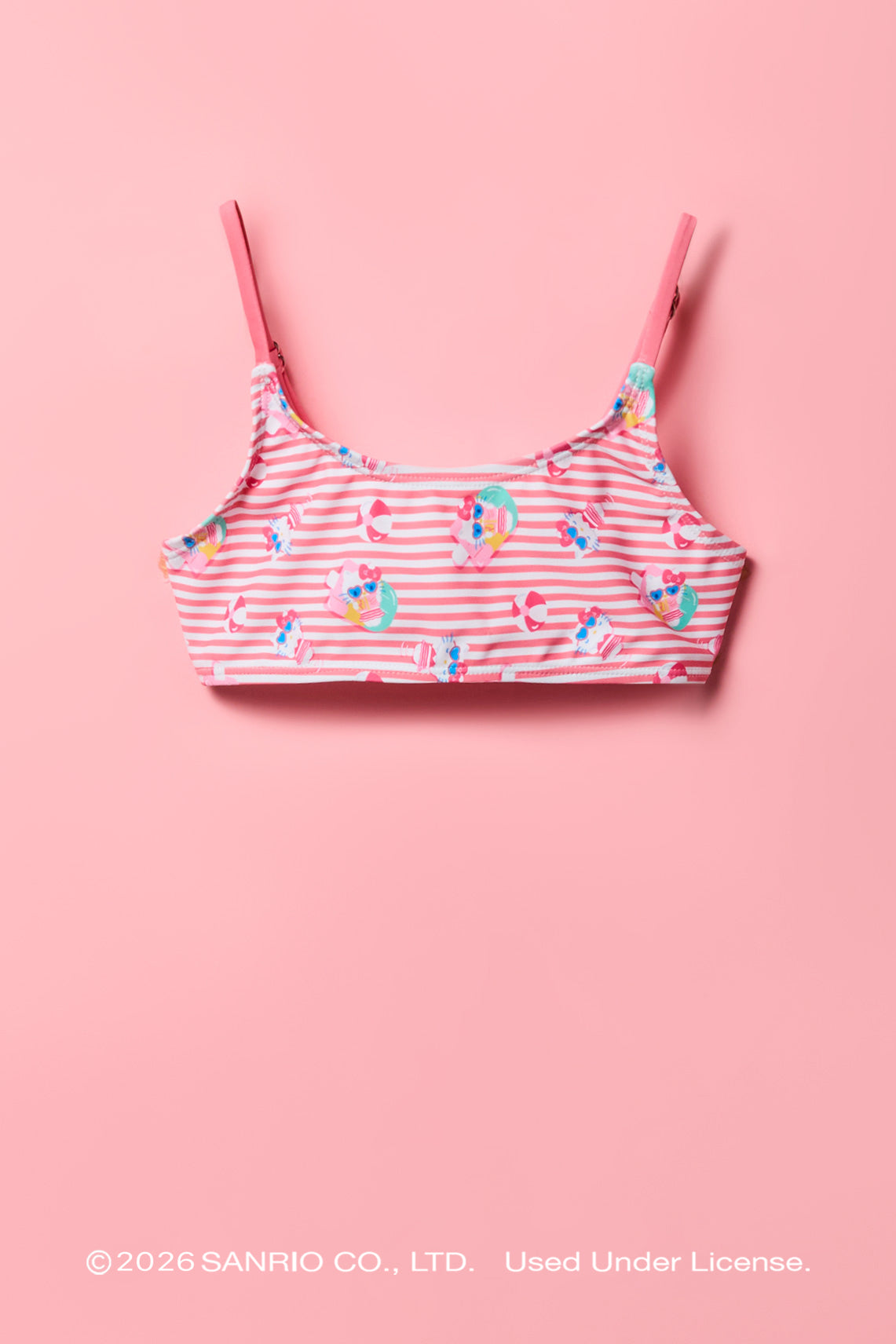 Alt View 2. Hello Kitty® Girls Printed Swimsuit Set - Red