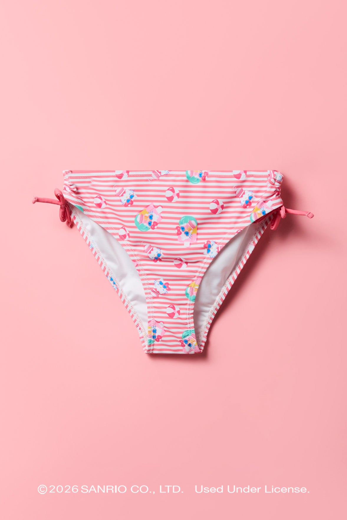 Alt View 4. Hello Kitty® Girls Printed Swimsuit Set - Red