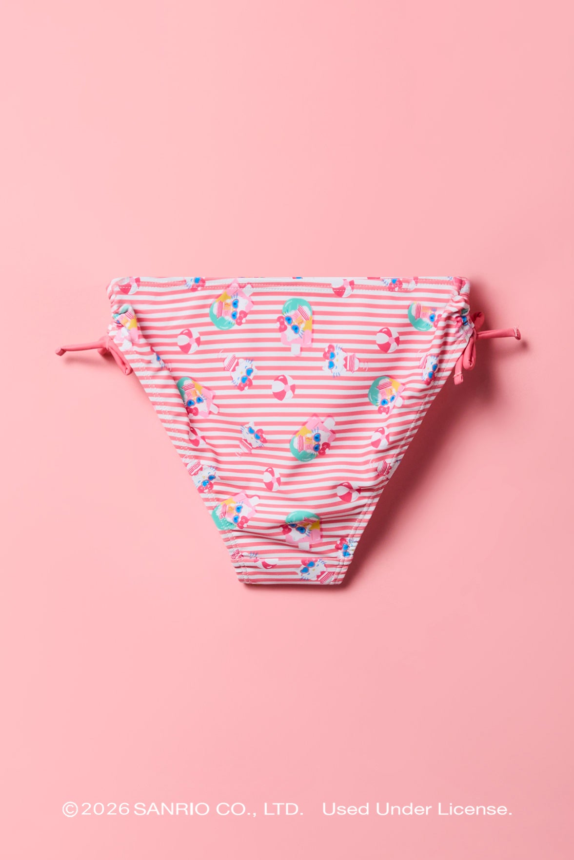 Alt View 5. Hello Kitty® Girls Printed Swimsuit Set - Red