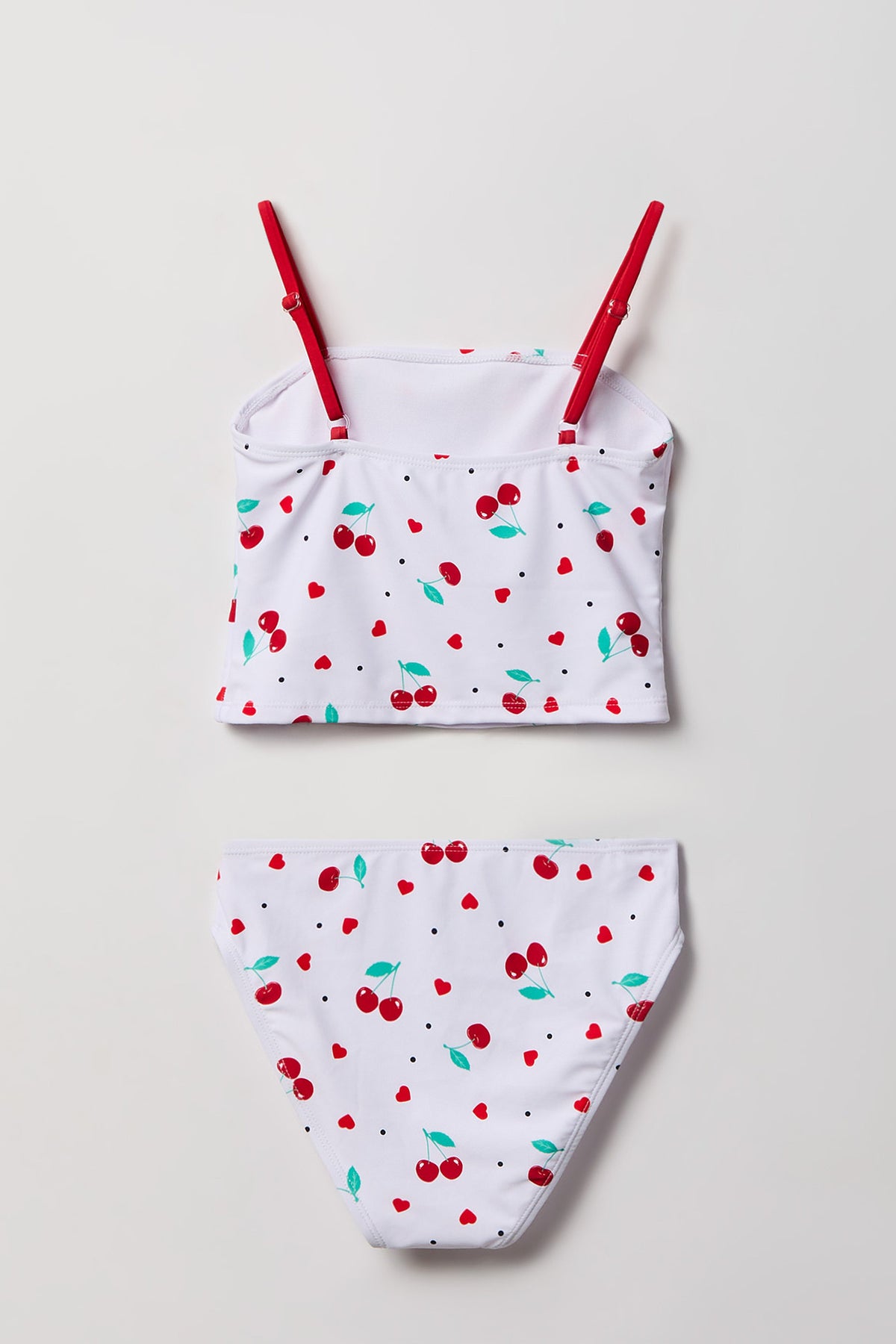 Alt View 2. Girls Tankini Swim Set - White