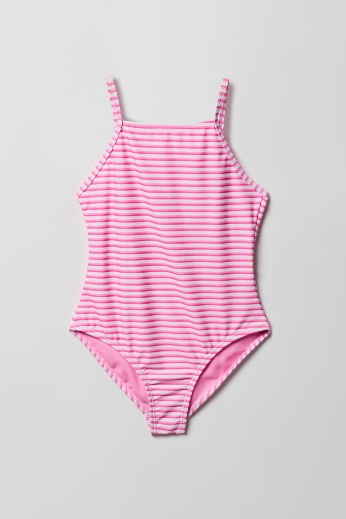 Girls Graphic One Piece Swimsuit - Neon Pink