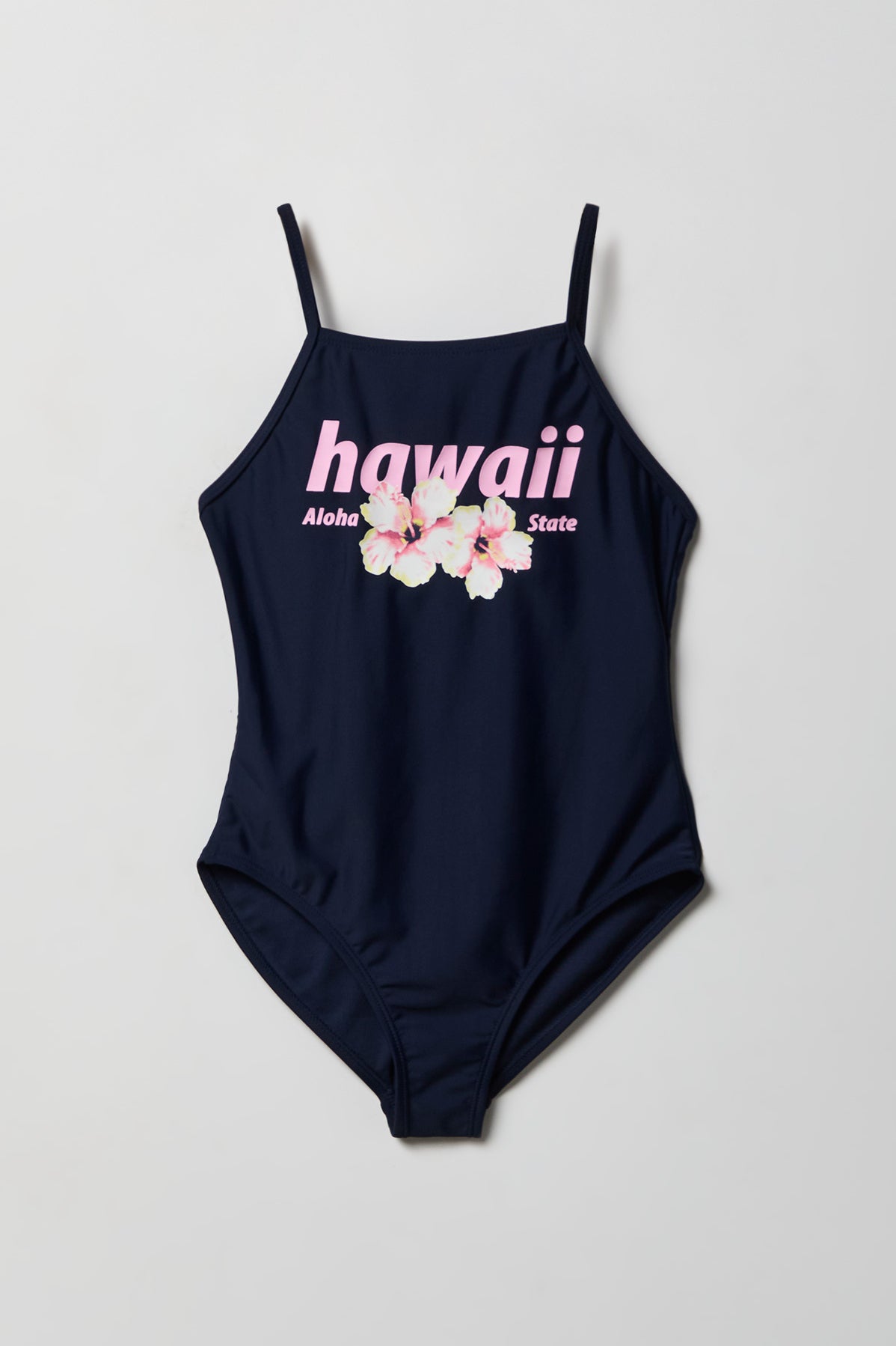 Girls Graphic One Piece Swimsuit - Blue