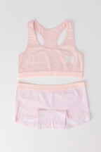 Ensemble avec soutien-gorge à dos nageur et culotte garçonne pour fille