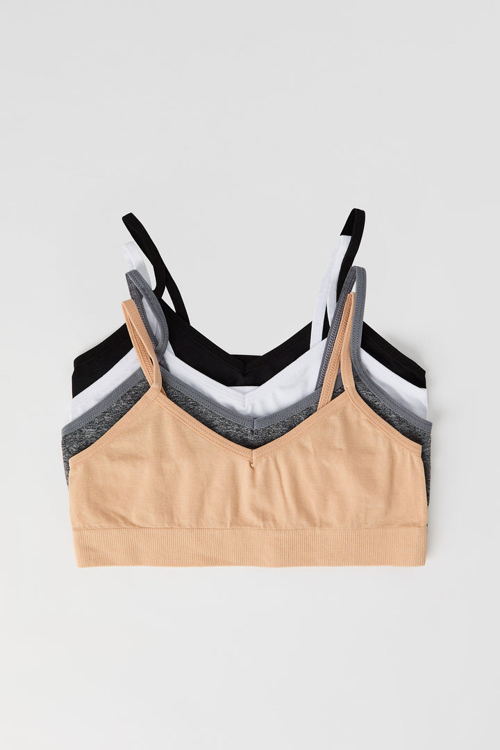 Bralette sans couture non coussinée pour fille (Lot de 4)