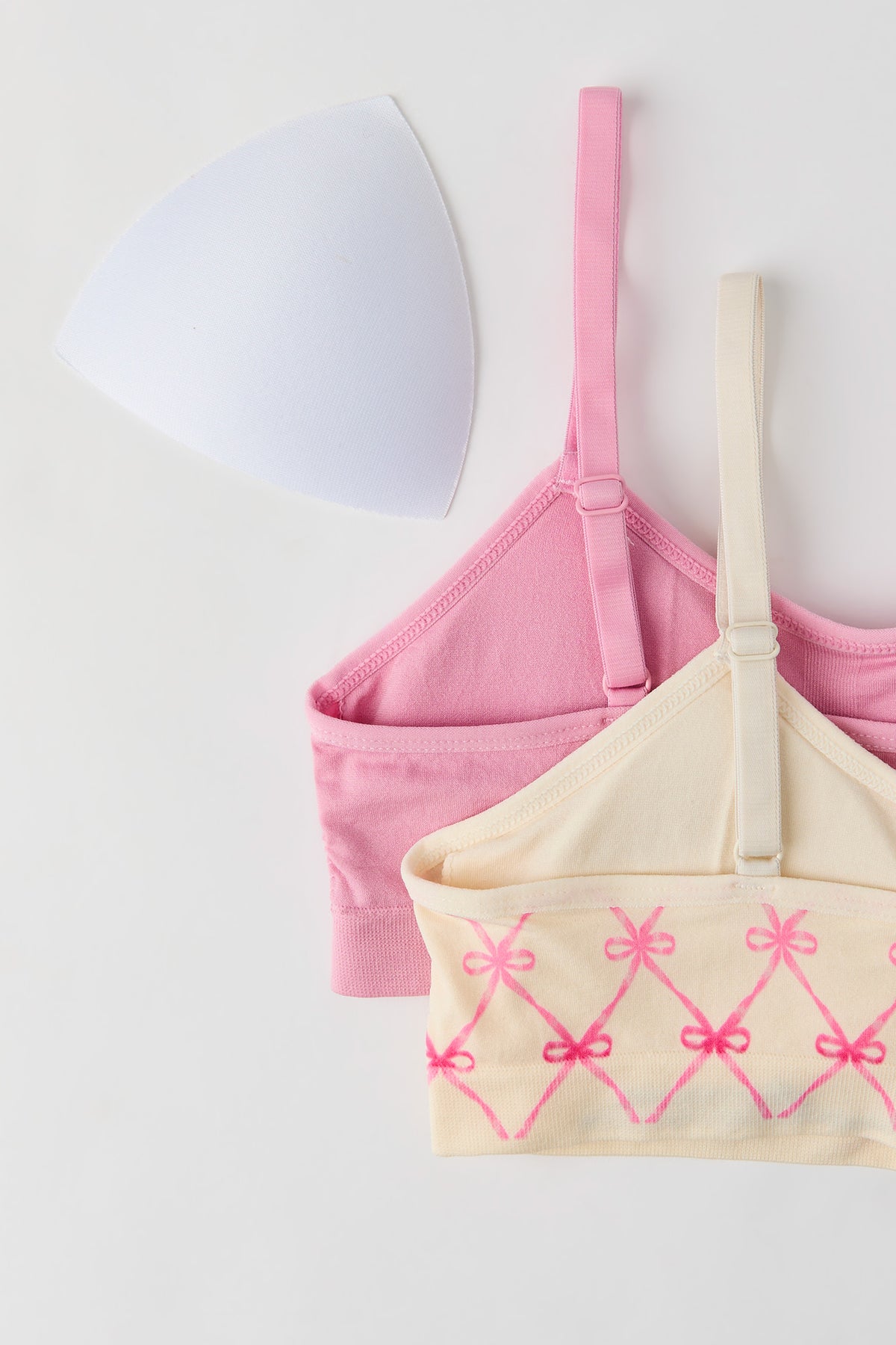 Vue alternative 2. Bralette sans couture unie et imprimée pour fille (Lot de 2)