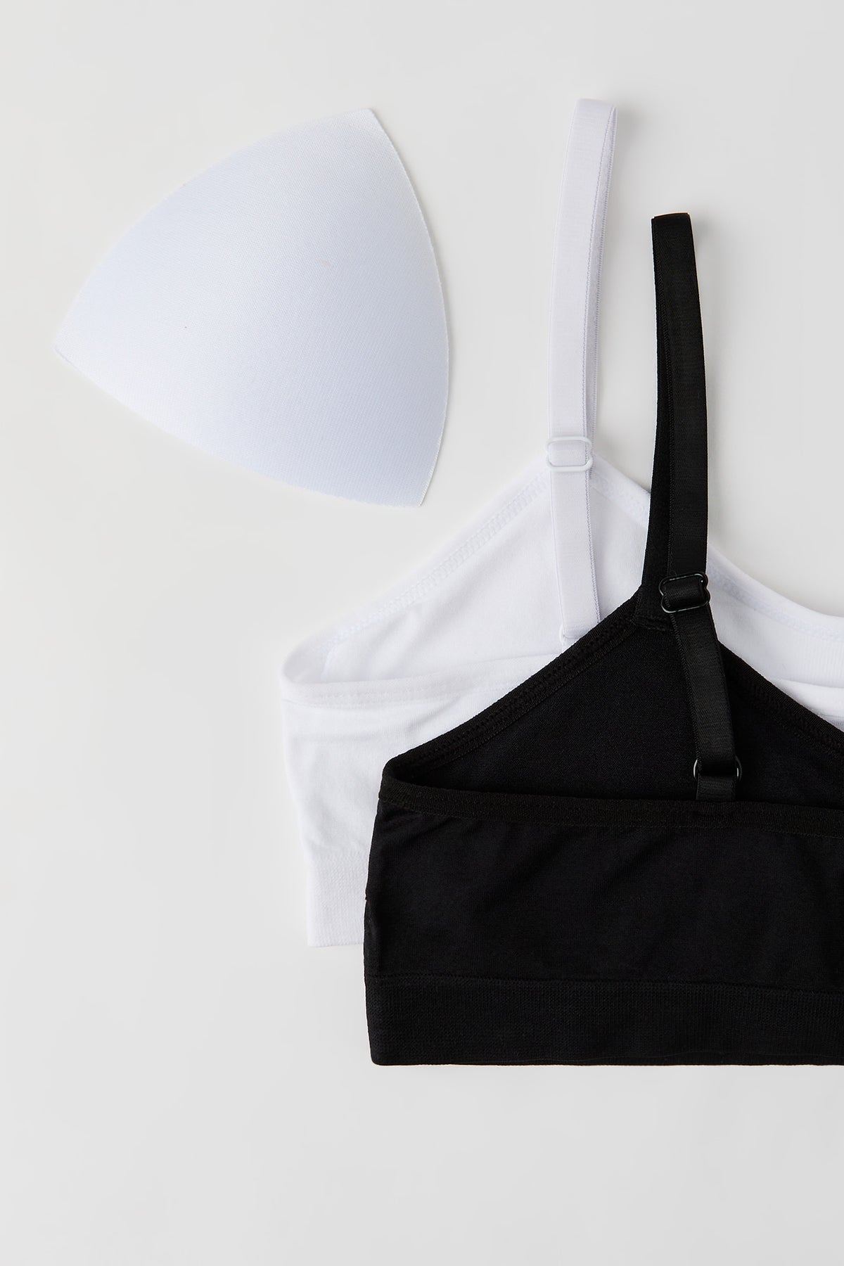 Alt View 2. Girls Seamless Bralette (2 Pack) - Black