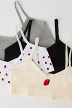 Braletette côtelée sans couture pour fille (Lot de 4)