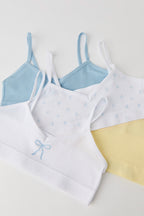 Braletette côtelée sans couture pour fille (Lot de 4)