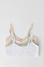 Braletette côtelée sans couture pour fille (Lot de 4)