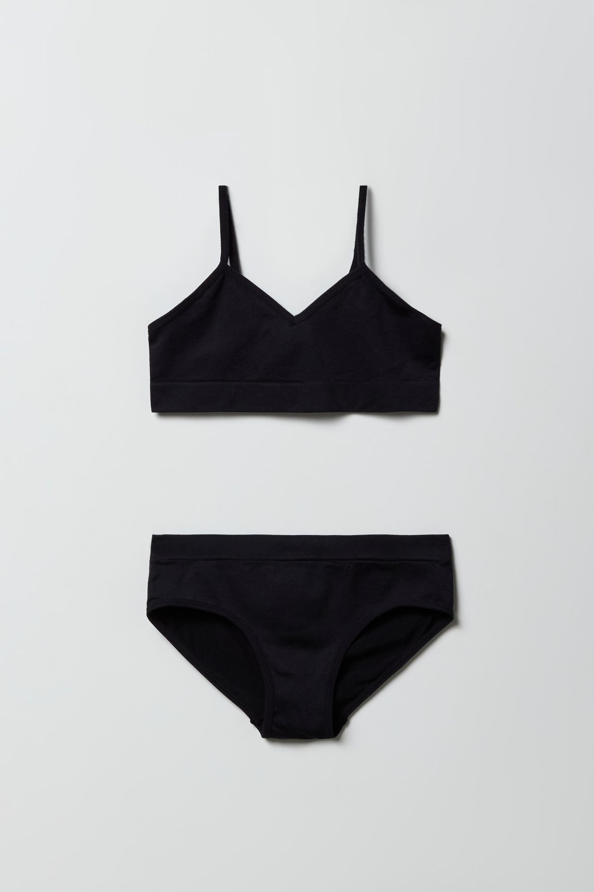 Ensemble avec camisole sans couture à soutien-gorge intégré et caleçon pour fille