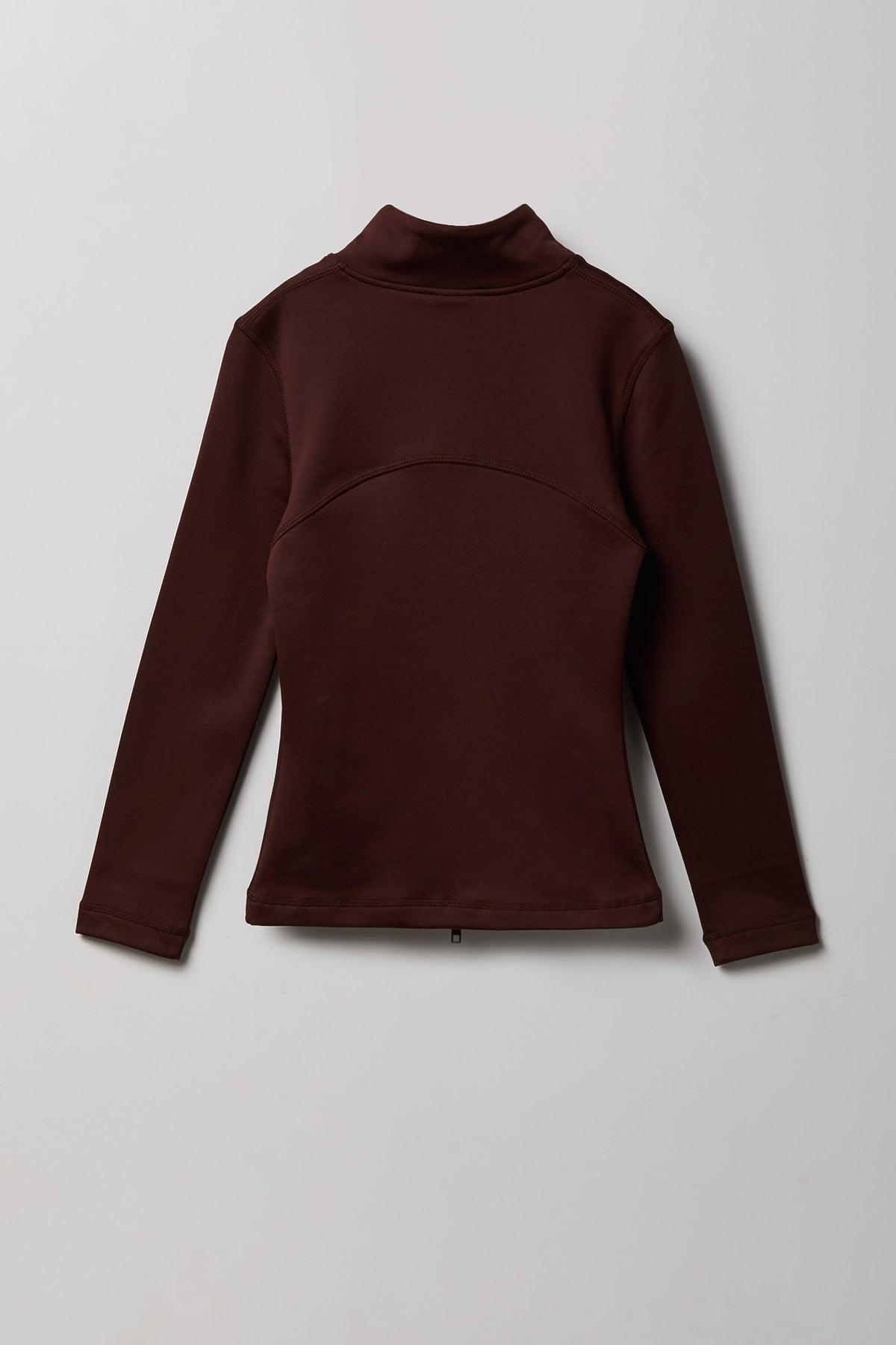 Alt View 2. Girls Active Fleece Lined Zip Jacket - Brown