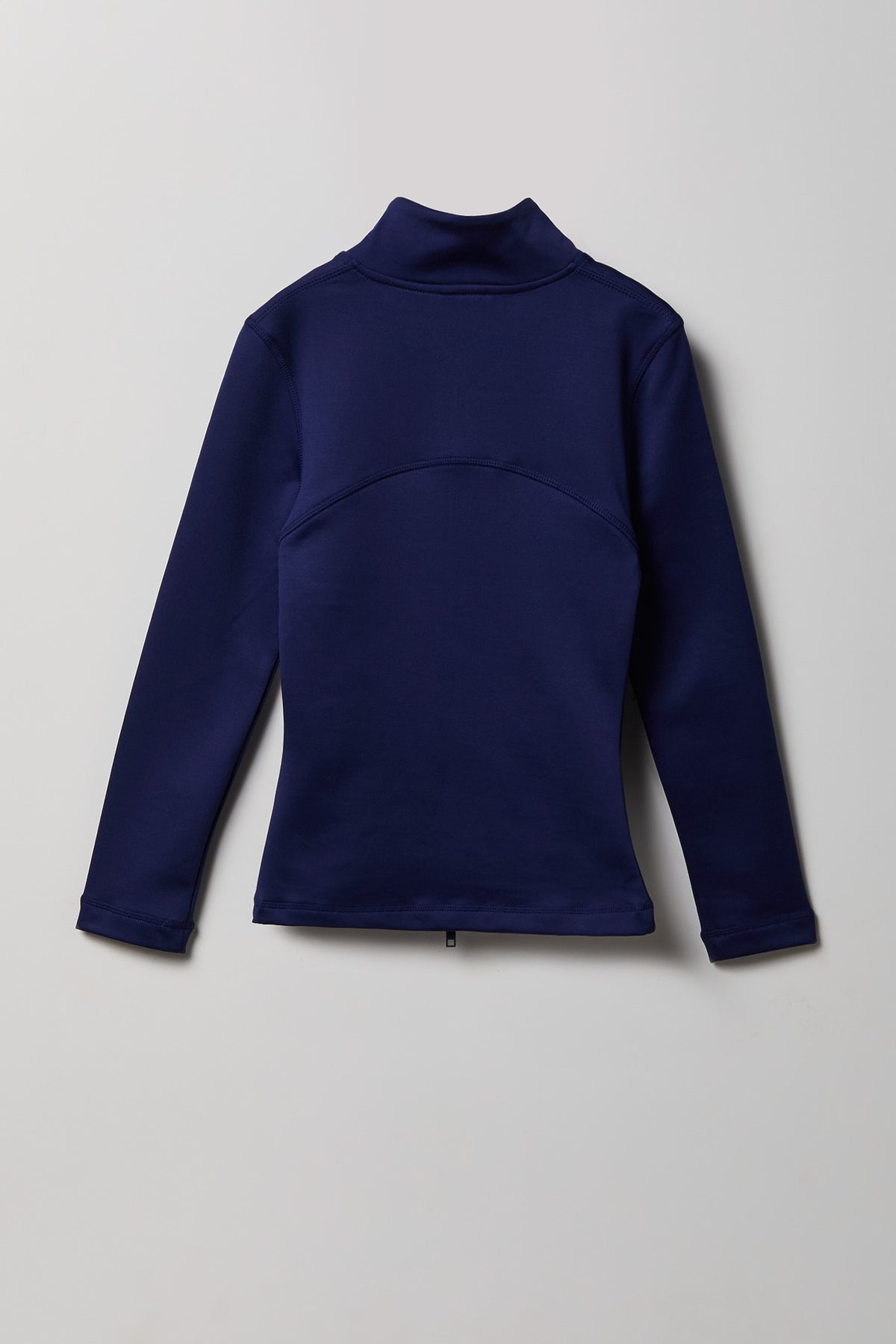 Alt View 2. Girls Active Fleece Lined Zip Jacket - Navy