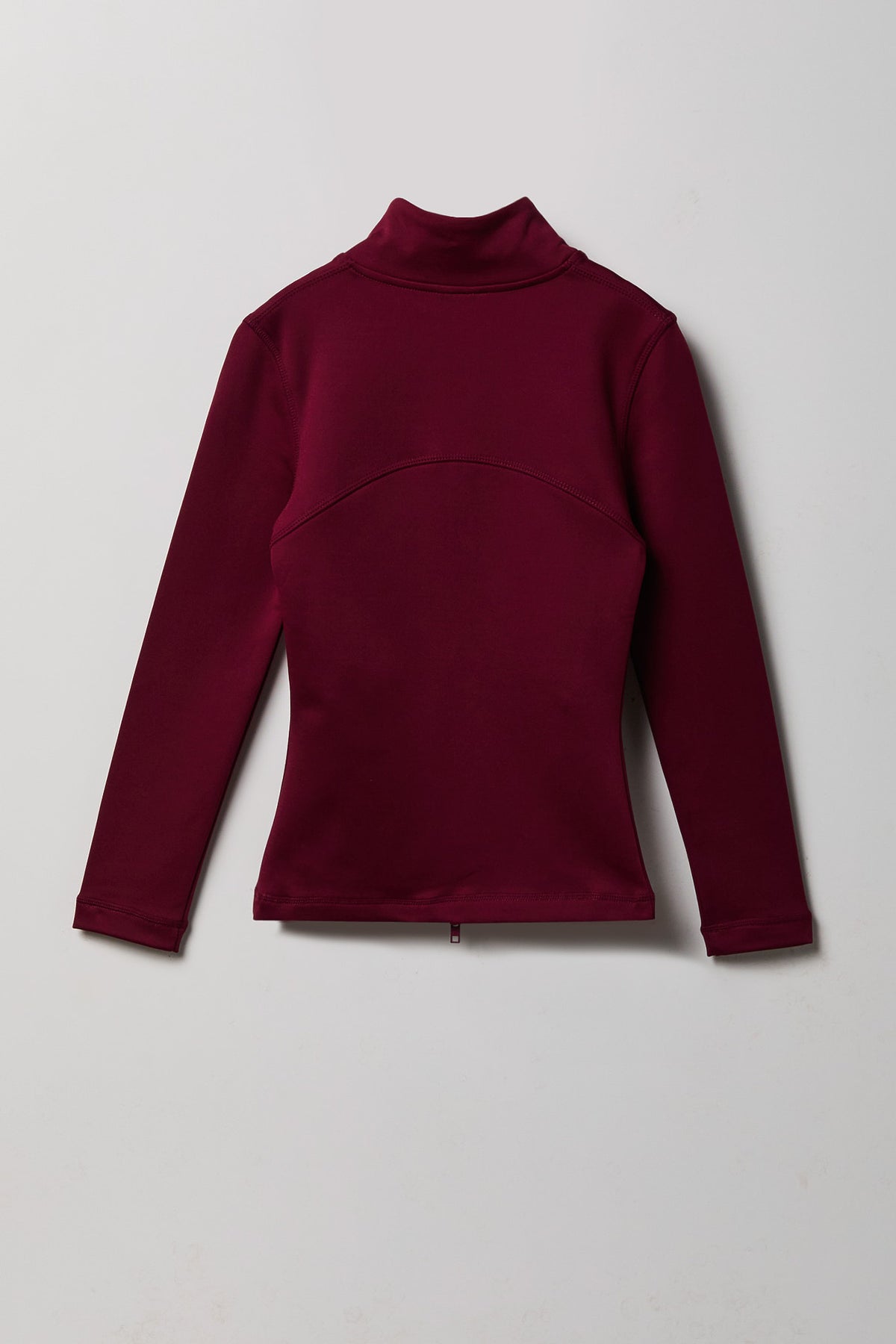 Alt View 2. Girls Active Fleece Lined Zip Jacket - Burgundy