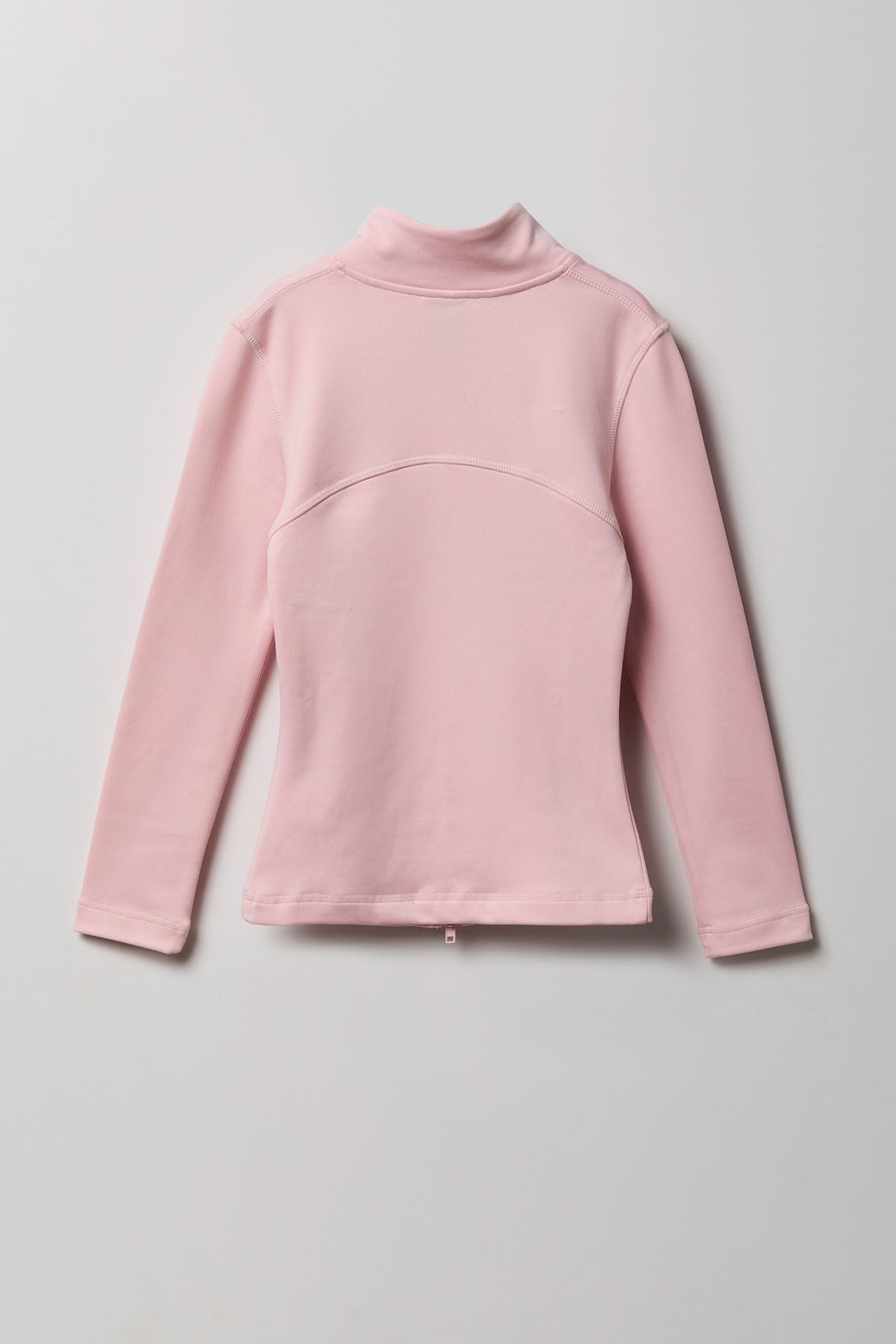 Alt View 2. Girls Active Fleece Lined Zip Jacket - Light Pink