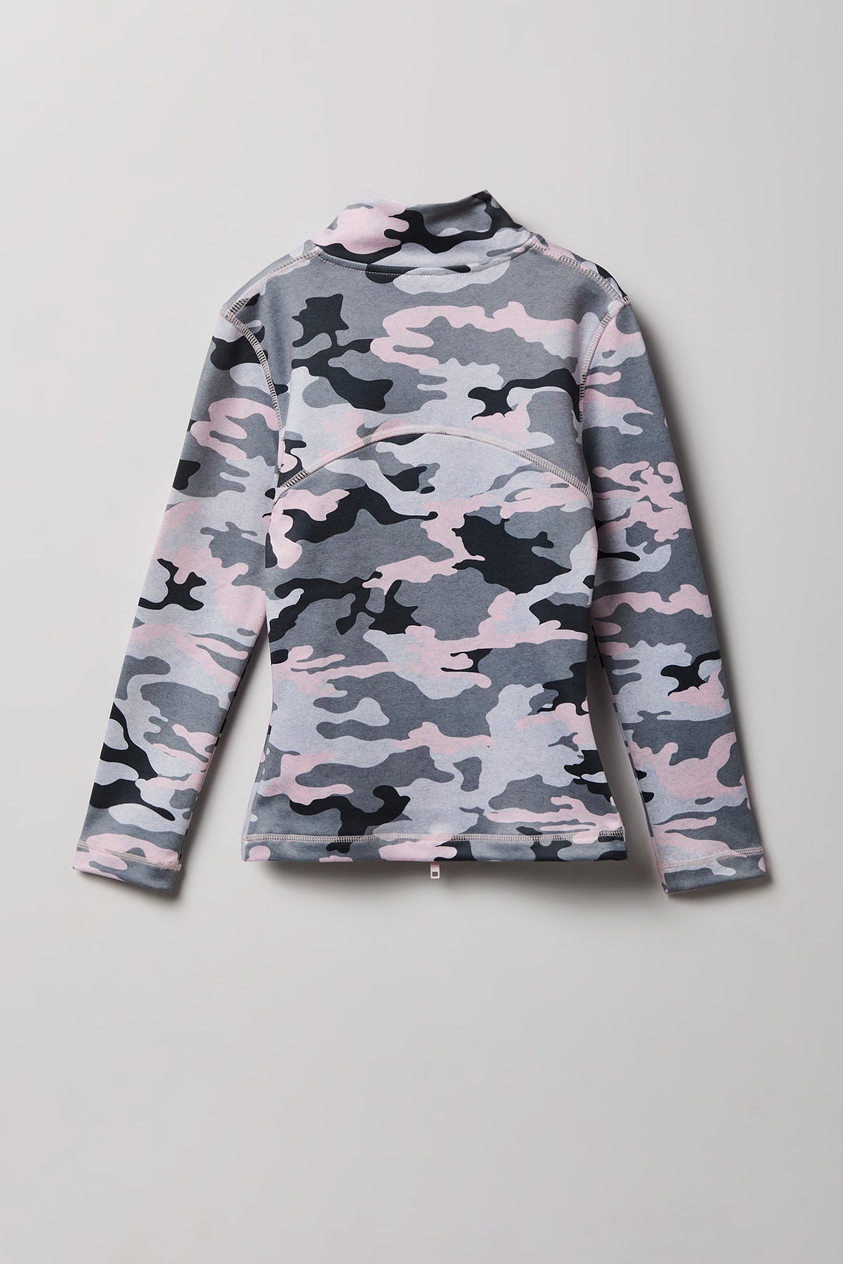 Alt View 2. Girls Active Fleece Lined Zip Jacket - Camouflage