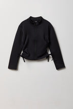 Girls Active Fleece Lined Side Tie Zip Jacket