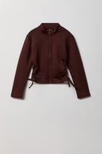 Girls Active Fleece Lined Side Tie Zip Jacket