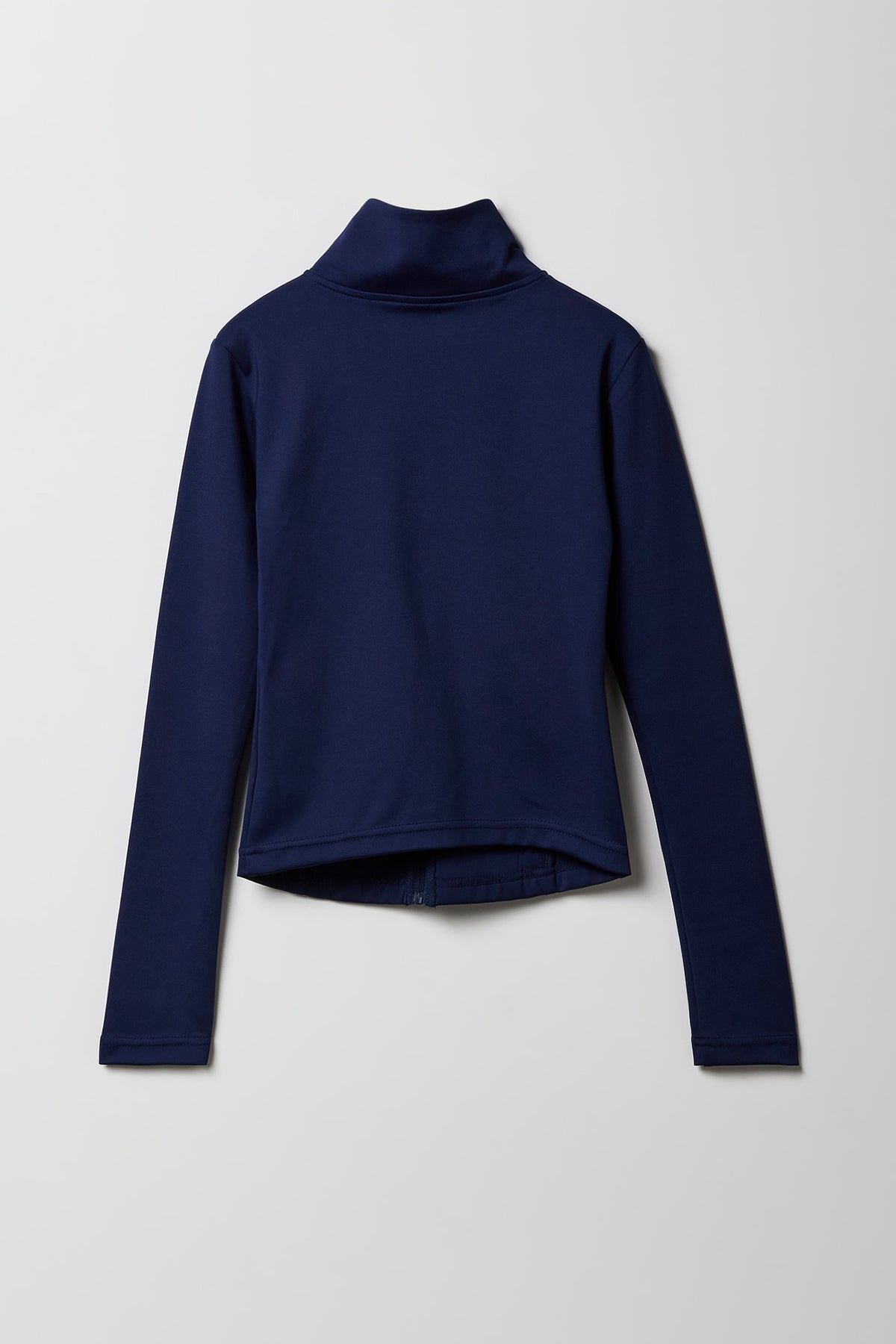 Alt View 3. Girls Active Zip-Up Jacket - Navy