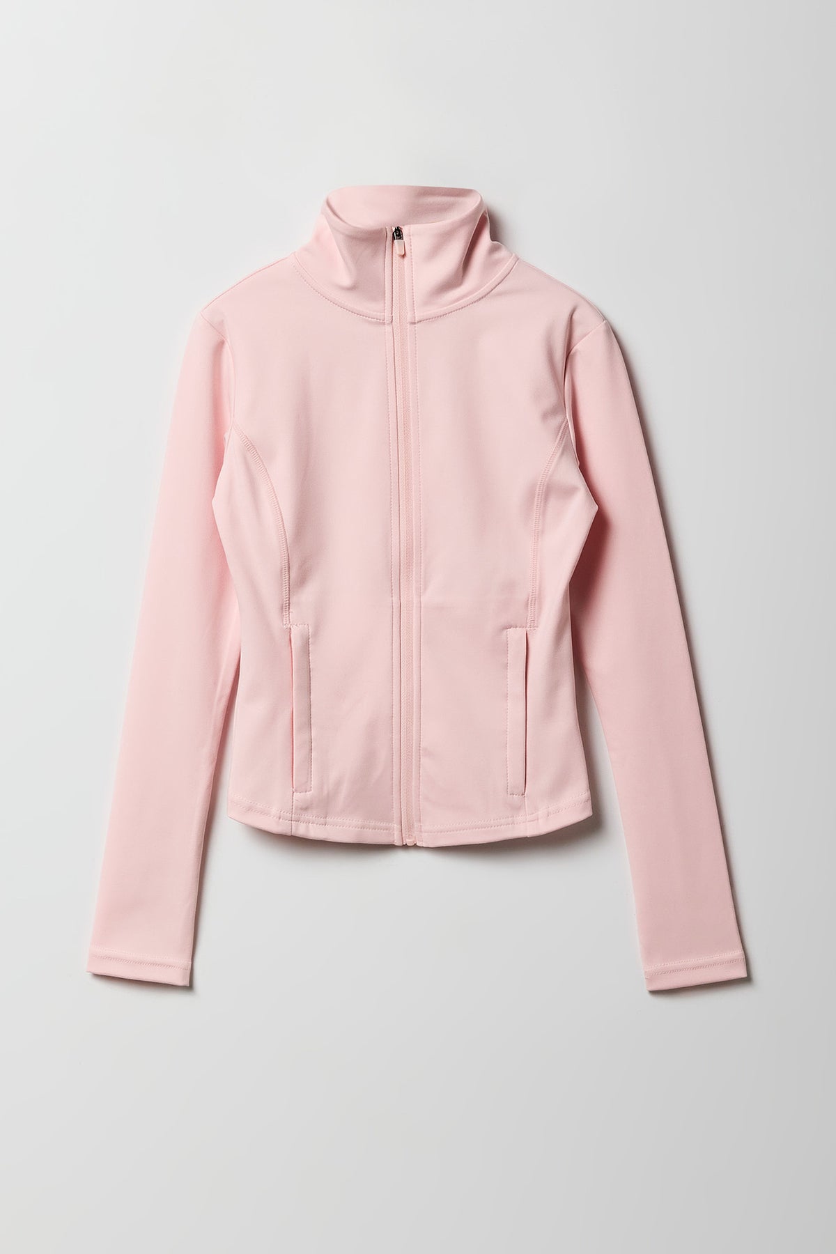 Girls Active Zip-Up Jacket - Light Pink