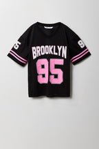 Jersey en filet imprimé pour fille