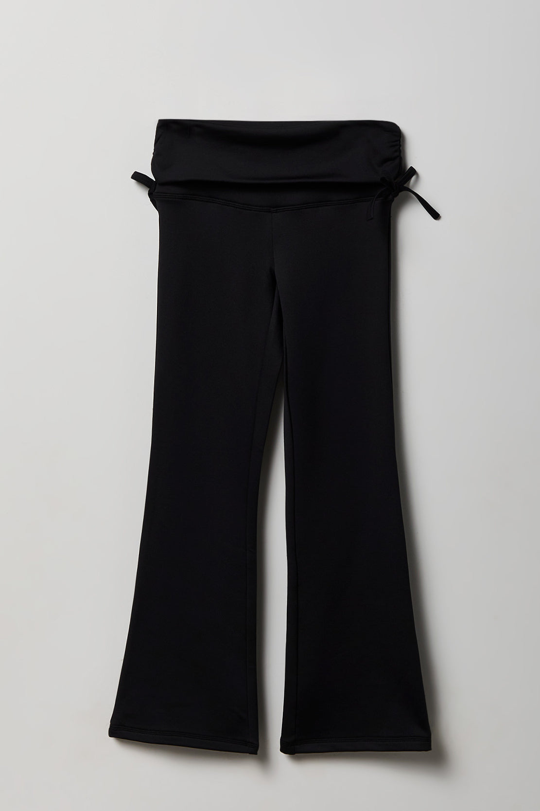 Girls Active Fleece Lined Flare Legging - Black